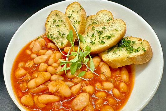 White Bean Cannellini Stew w/ Garlic Crostini