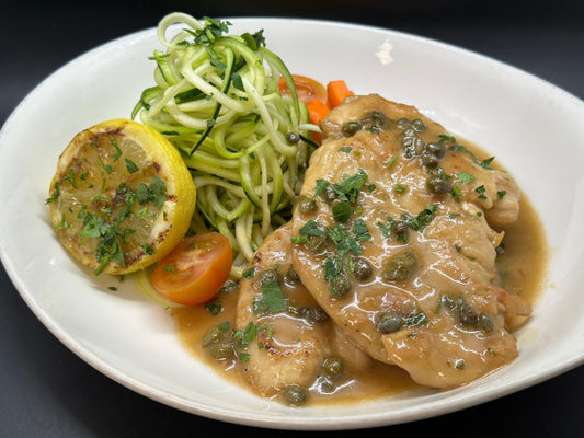 Chicken Piccata with Zucchini Noodles