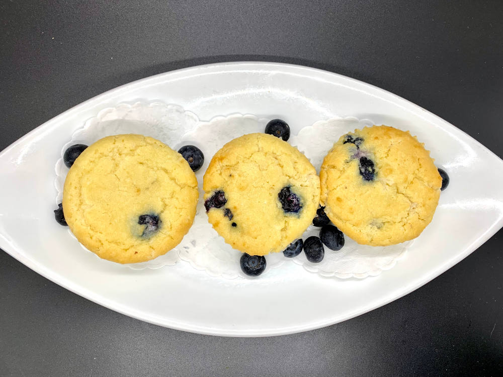 Healthy Low Carb Blueberry Muffins (3 per order)