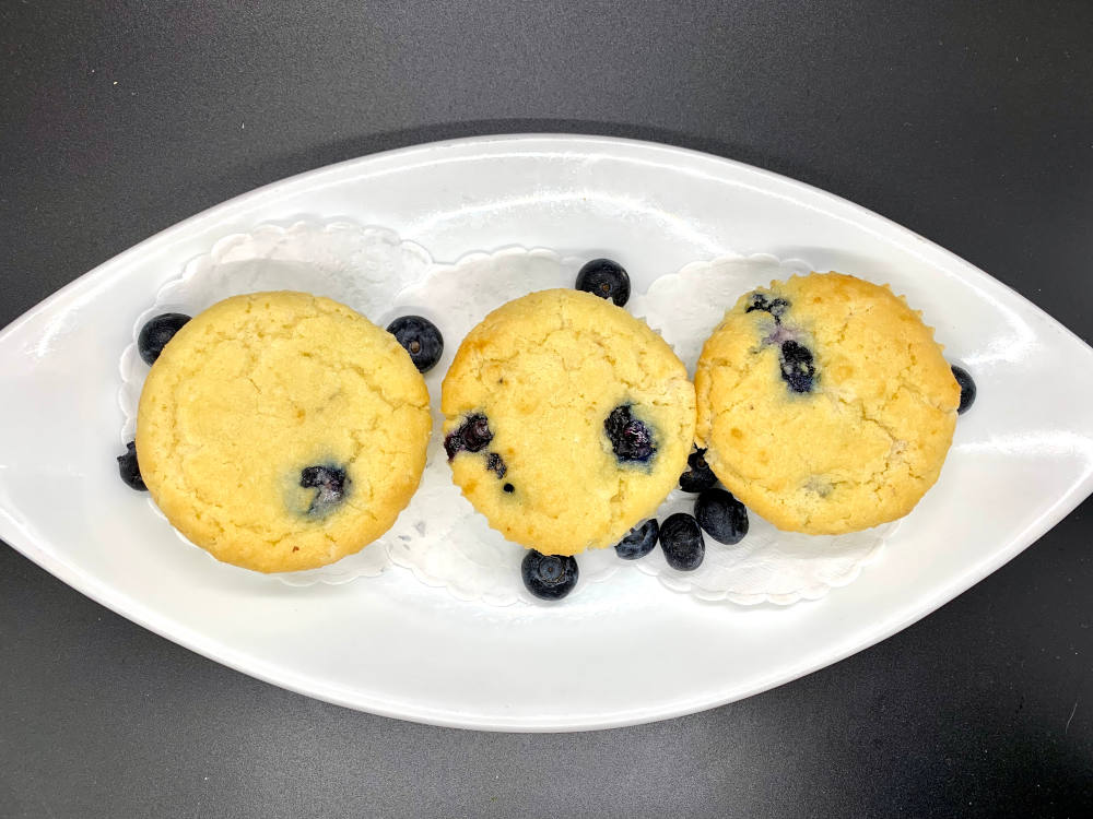 Healthy Low Carb Blueberry Muffins (3 per order) 