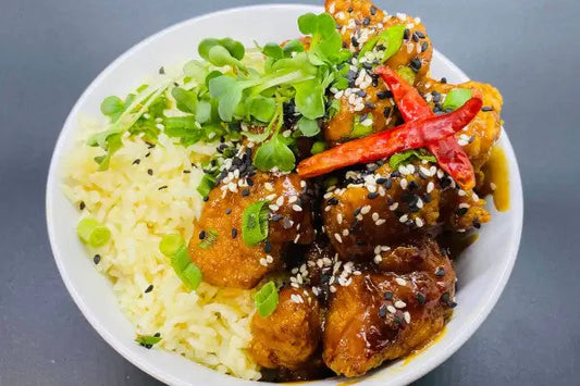 Crispy Orange Sesame Chicken Bowl