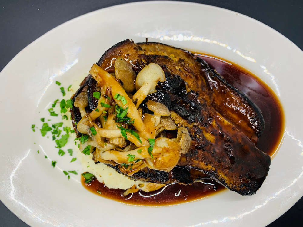 Roasted Eggplant fillet w/ Truffled Mashed Potato & Bordelaise Sauce 3